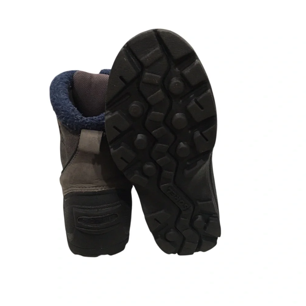 Sorel Insulation Leather Waterproof Blue Black Winter Boots Shoes 7.